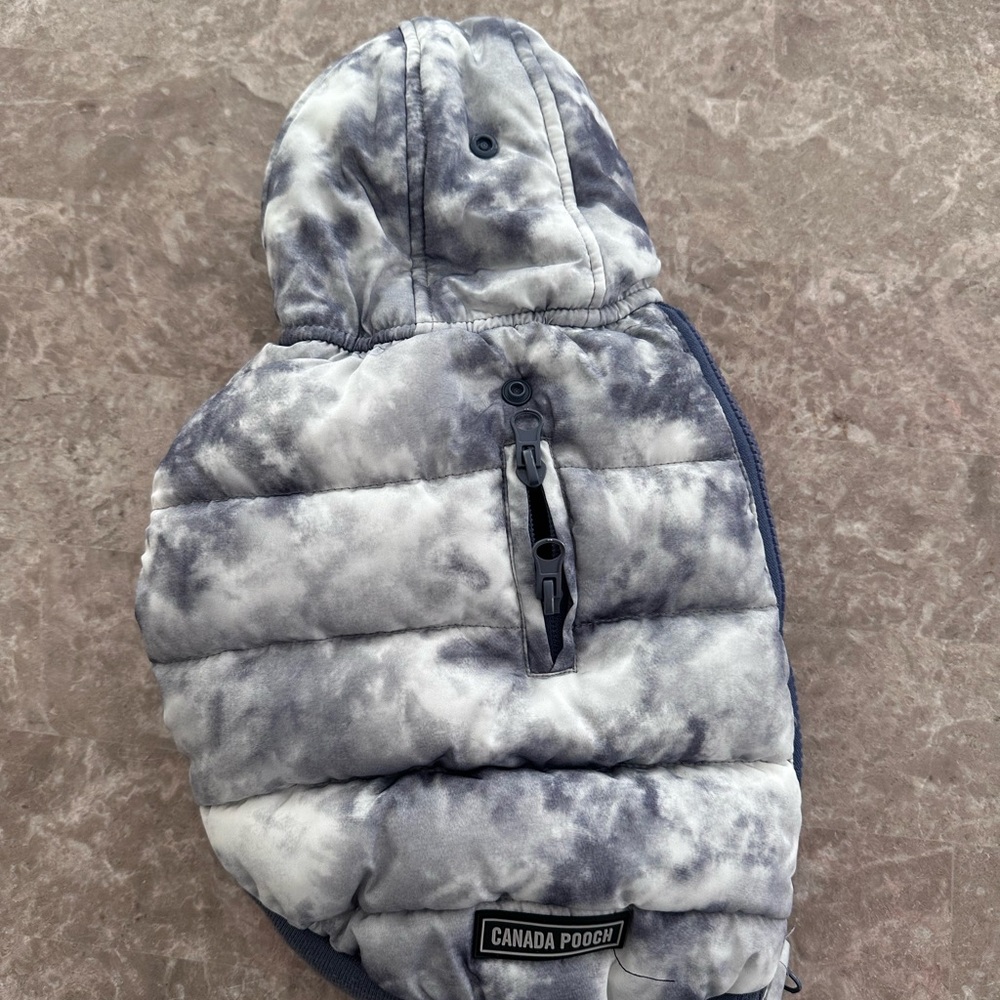 Canada Pooch Prism Puffer Jacket Grey Tye Dye